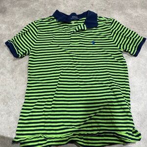 Boys Ralph Lauren green‎ blue polo sz med 10/12